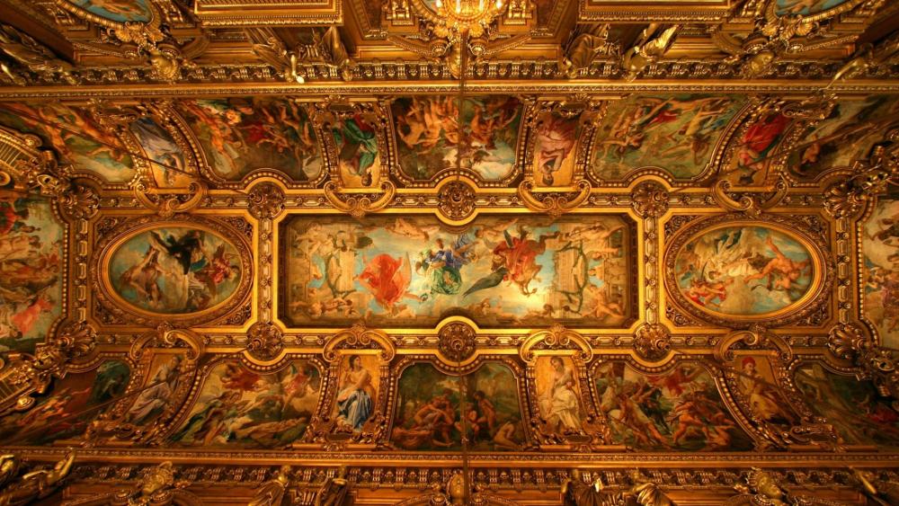 The Ceiling of the Paris Opera House wallpaper