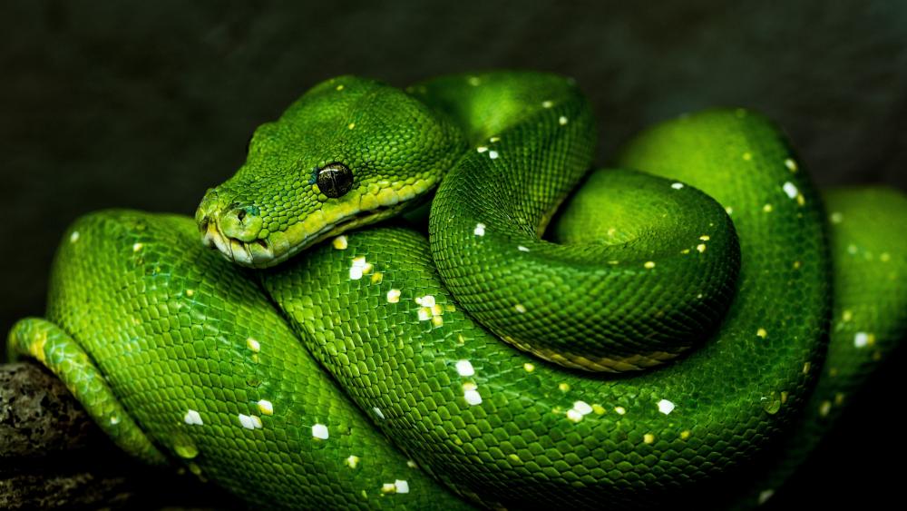 Green snake wallpaper