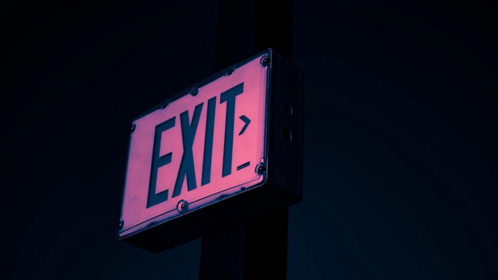 Exit neon sign wallpaper