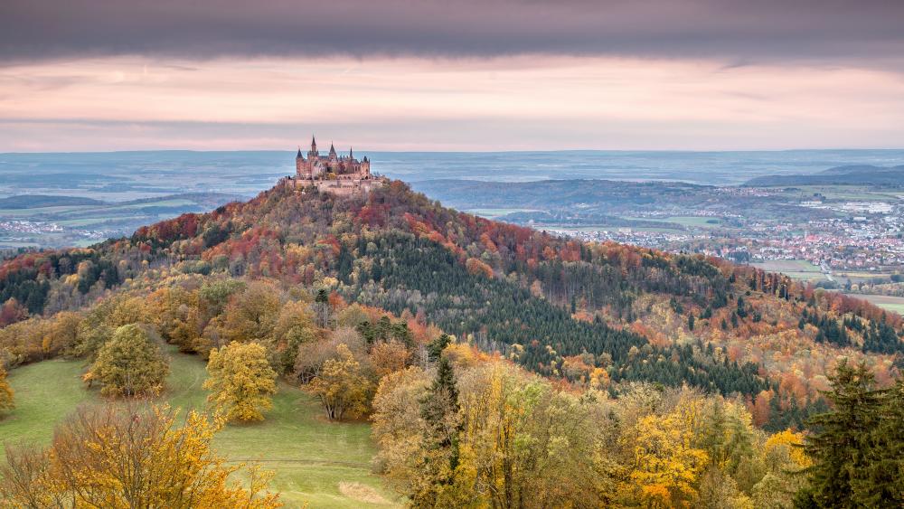 Fairytale Hohenzollern Castle wallpaper
