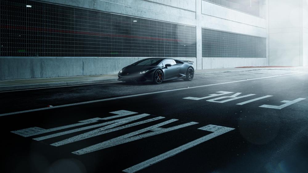 Black Lamborghini Huracán wallpaper