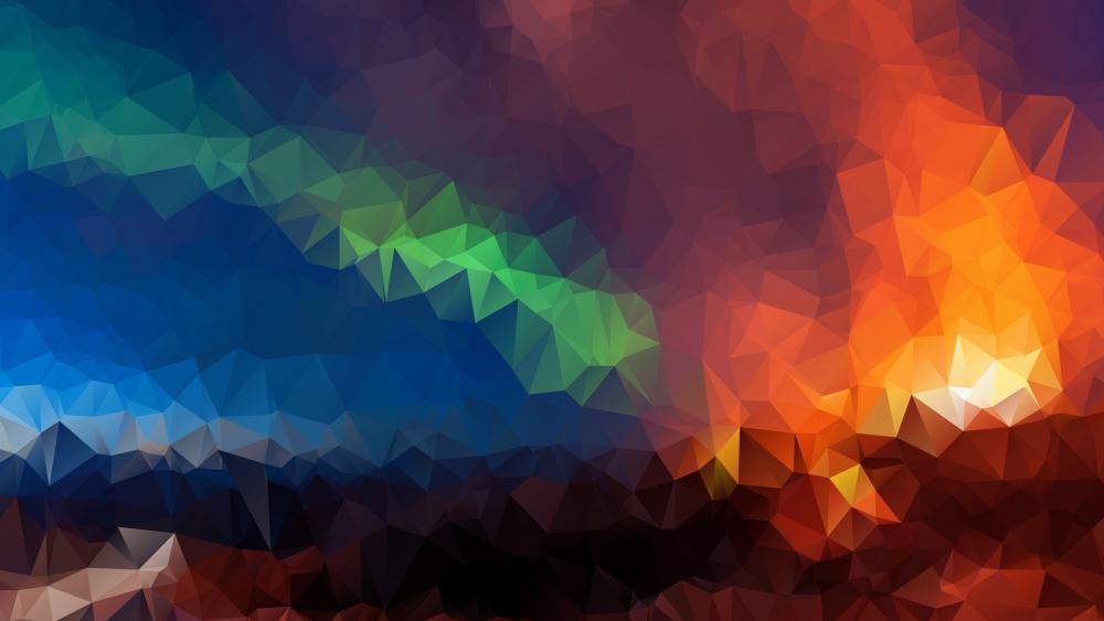 Colorful low-poly art wallpaper