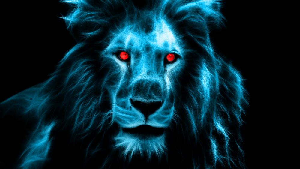 Red-eyed lion king wallpaper