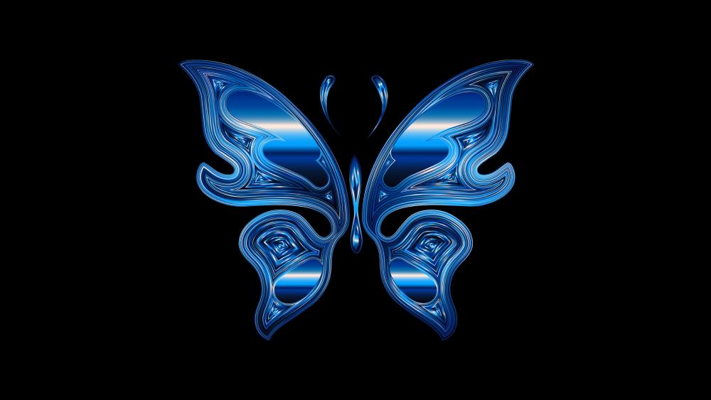 Blue butterfly wallpaper