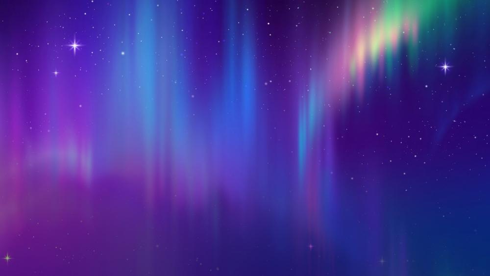 Ethereal Aurora Borealis in Vibrant Hues wallpaper