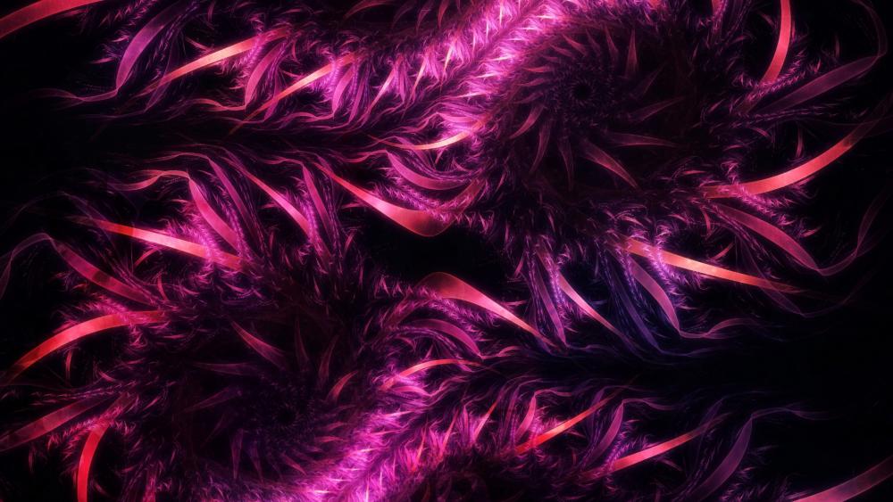 Purple fractal art wallpaper