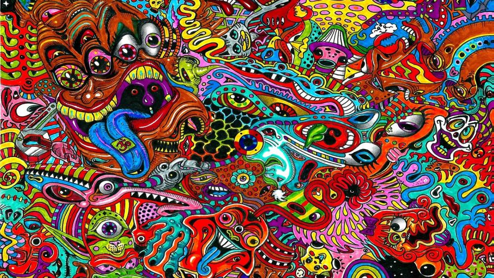 Psychedelic art wallpaper