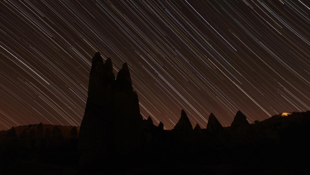 Cappadocia Star trails wallpaper