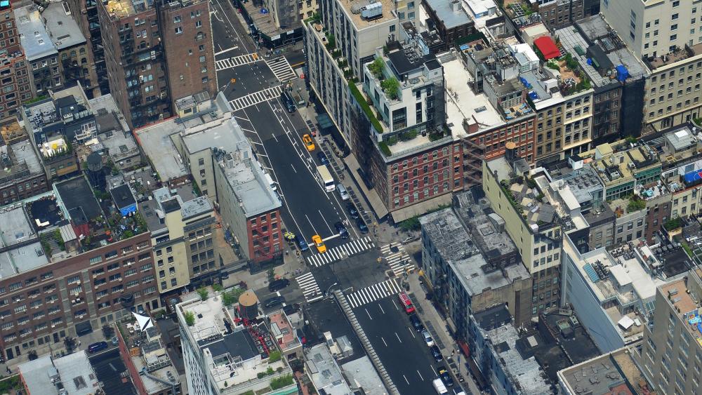 Aerial Photo of NYC wallpaper