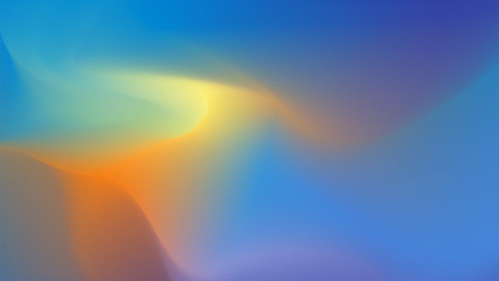 Blurred blue and orange abstraction wallpaper