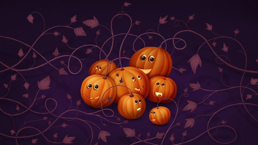 Cute pumpkins wallpaper