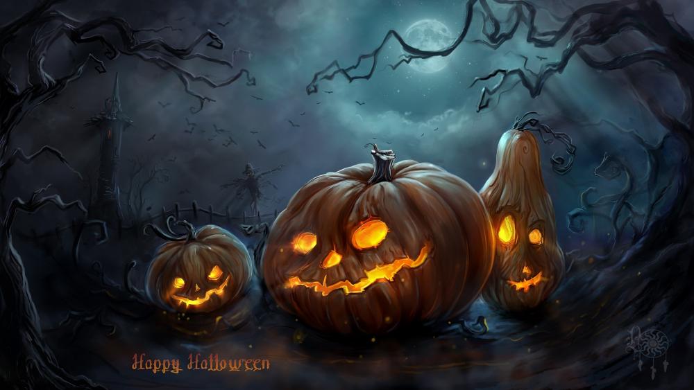Halloween Night Pumpkins wallpaper