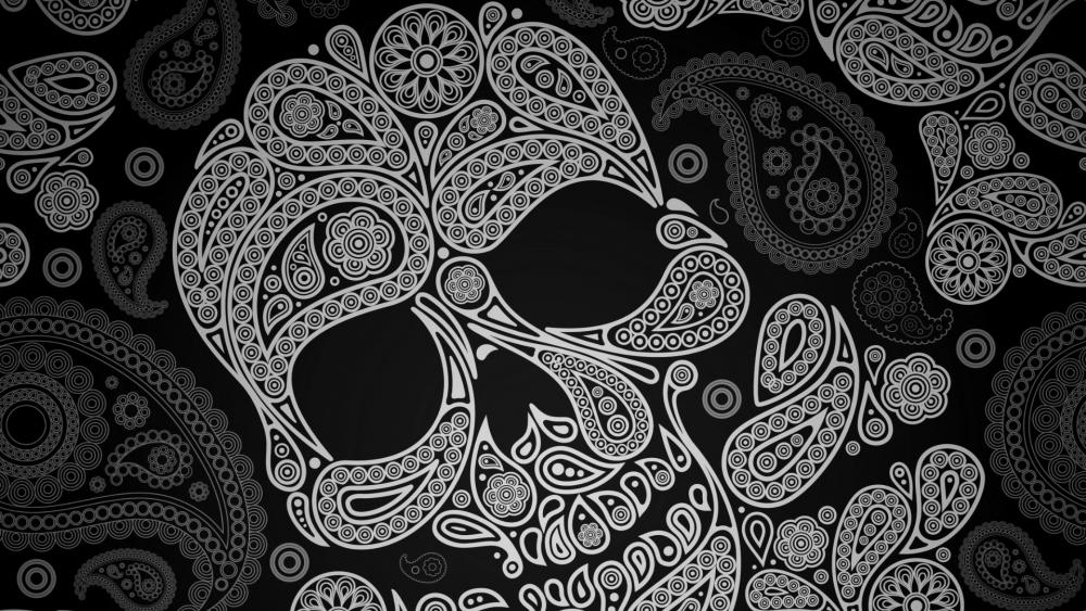 Dia de muertos sugar skull wallpaper