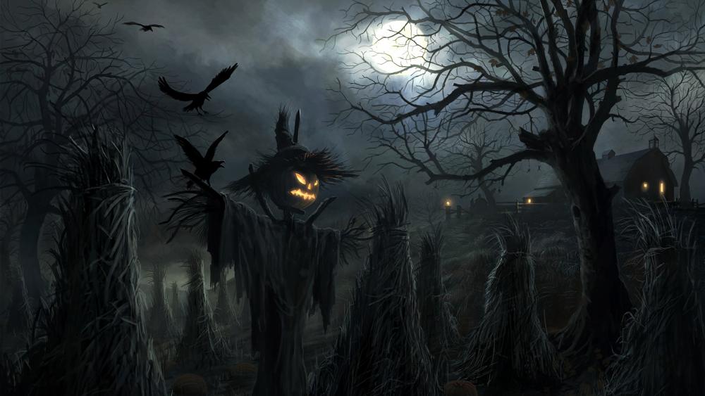 Halloween scarecrow wallpaper