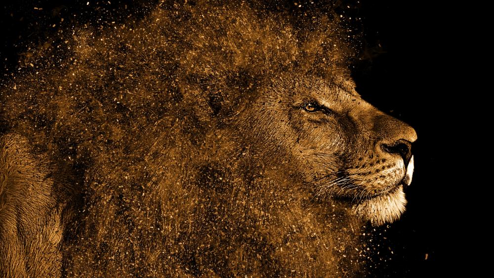 Lion art wallpaper