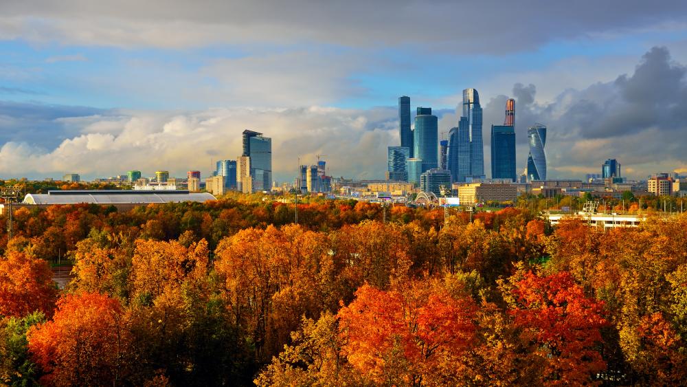 Skyscapers of Moscow wallpaper