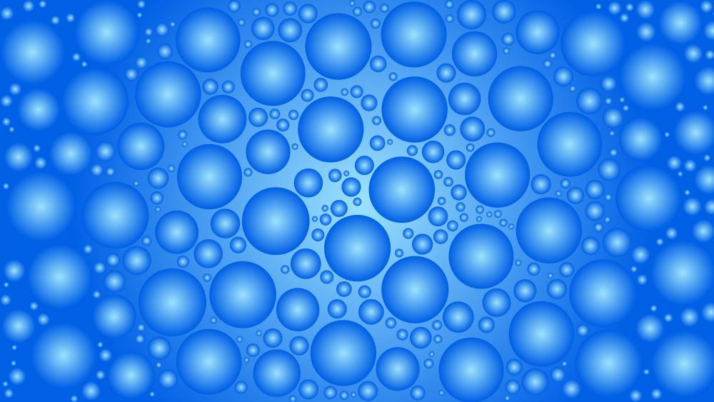 Blue bubbles wallpaper