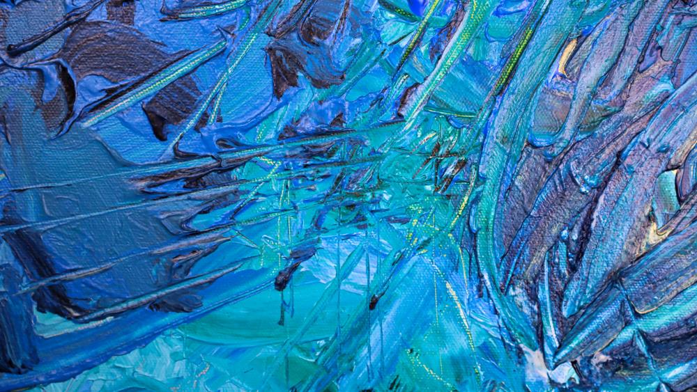 Blue abstract art wallpaper