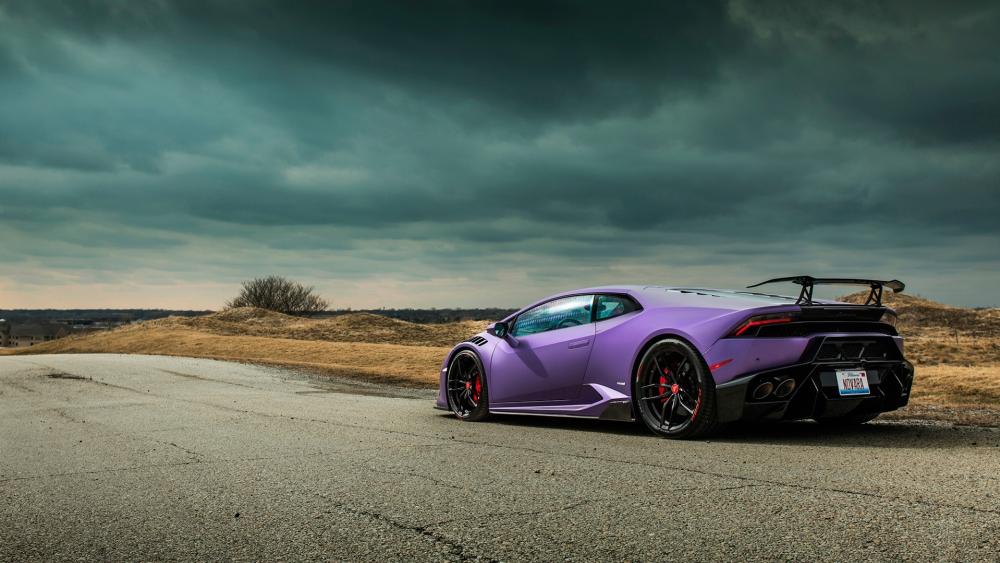 Purple Lamborghini Huracán wallpaper