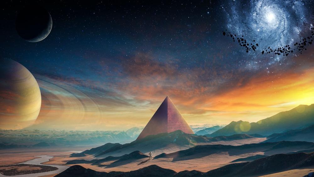 Pyramid fantasy art wallpaper