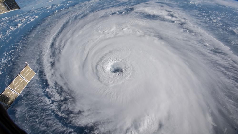 Hurricane Florence as Seen from the International Space Station wallpaper