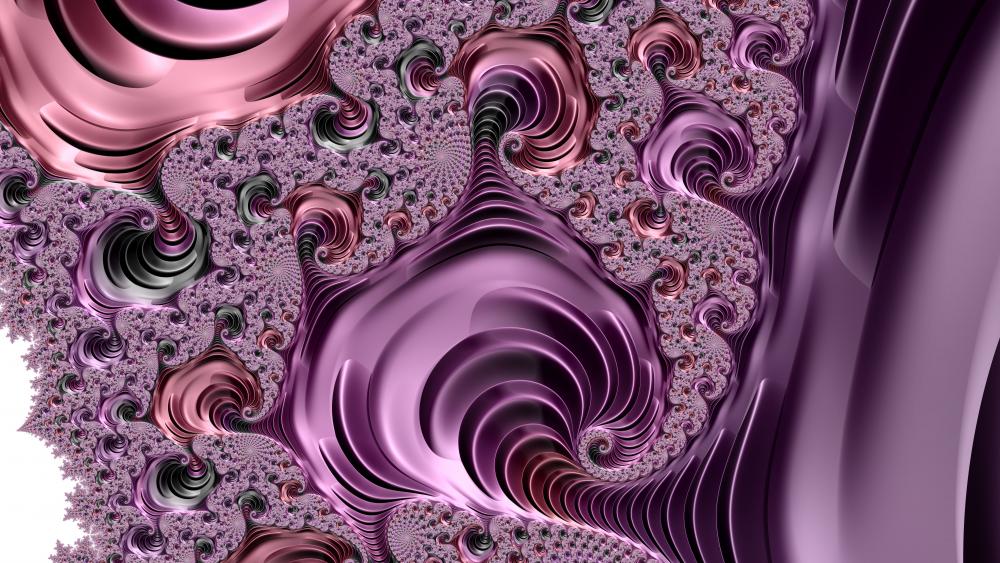 Purple fractal design wallpaper