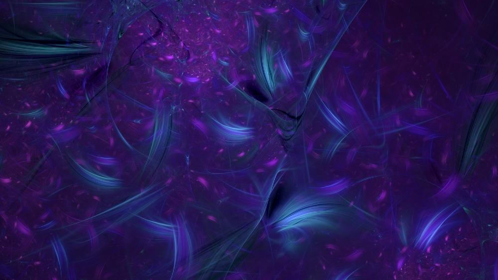 Blue and purple fractal abstraction wallpaper
