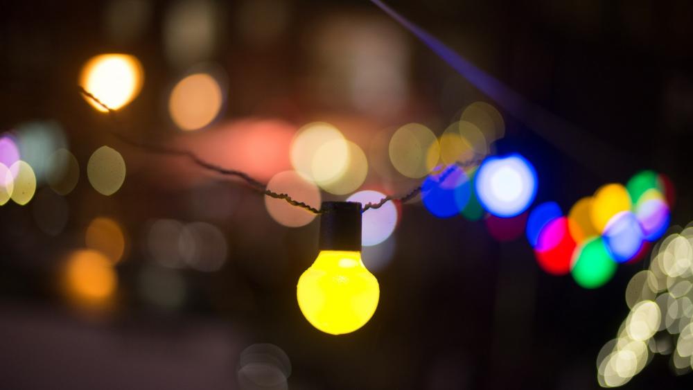Foreground colorful lights wallpaper