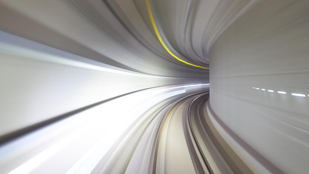 Underground Tunnel time laps photo wallpaper