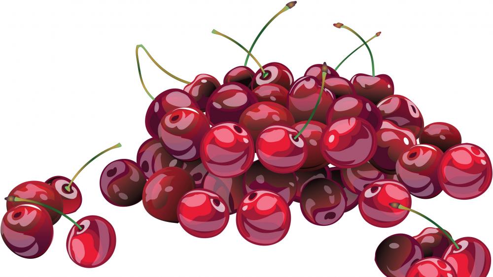 Cherry illustration wallpaper