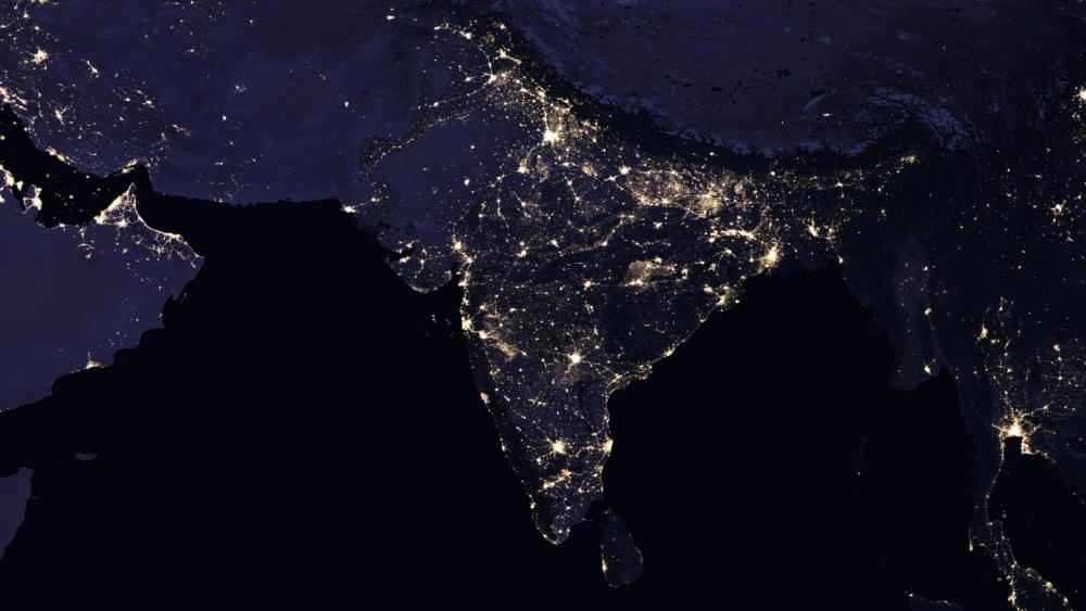 Night Lights of India wallpaper