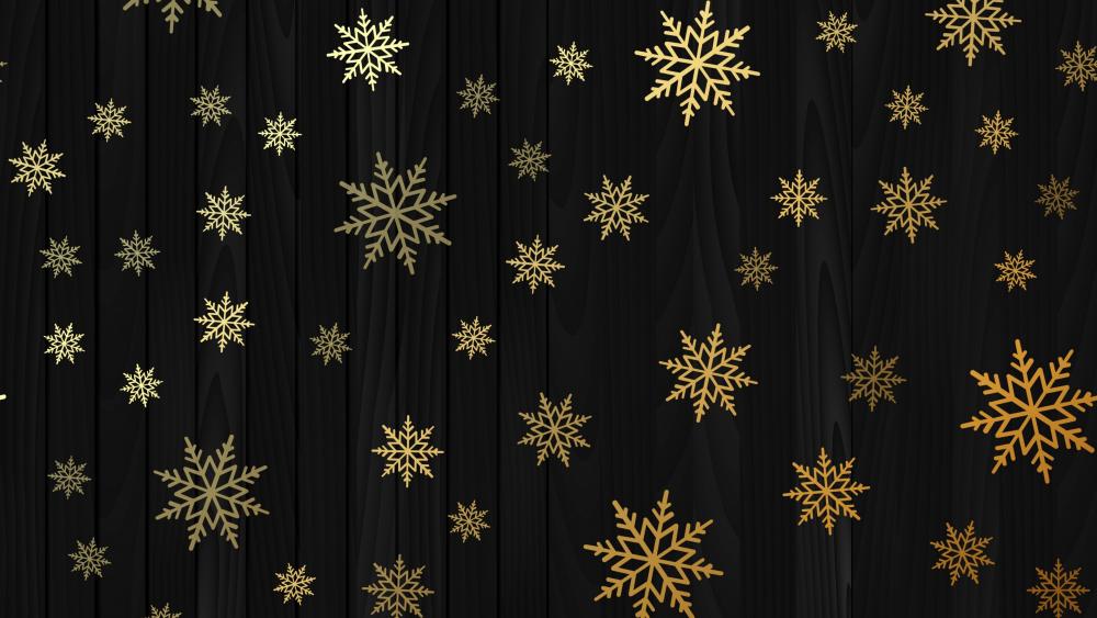 Gold snowflakes wallpaper