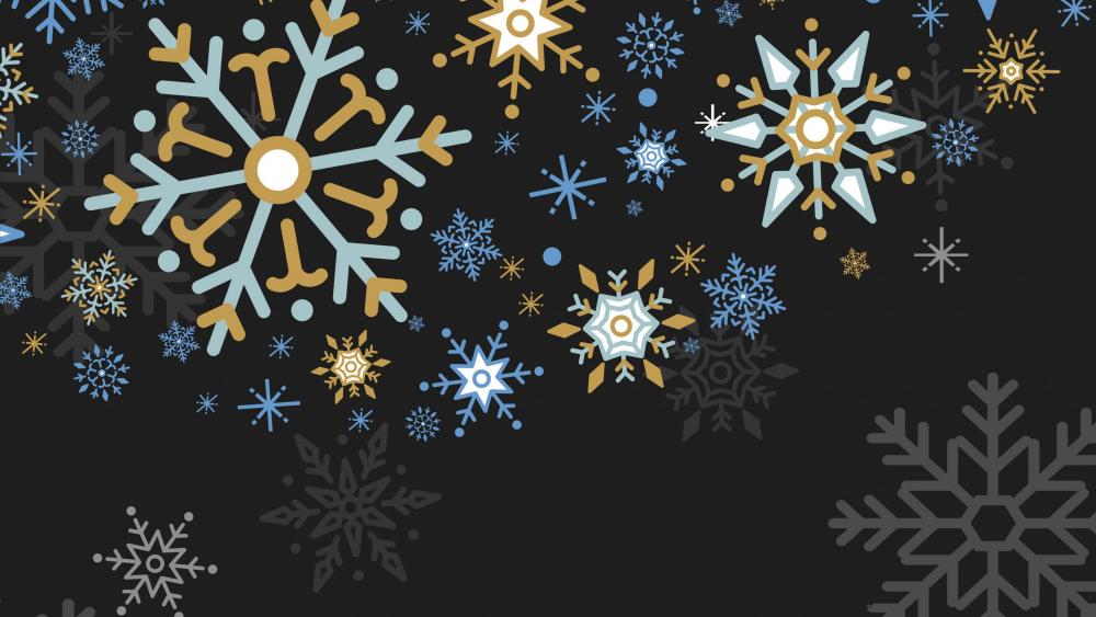 Snowflakes graphics wallpaper