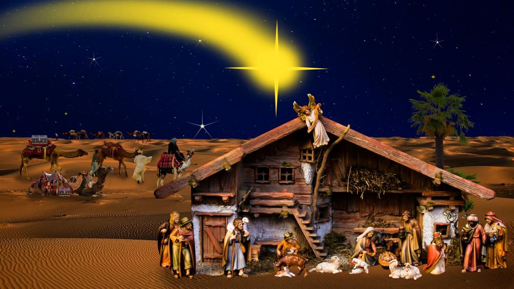 Jesus Nativity Scene wallpaper