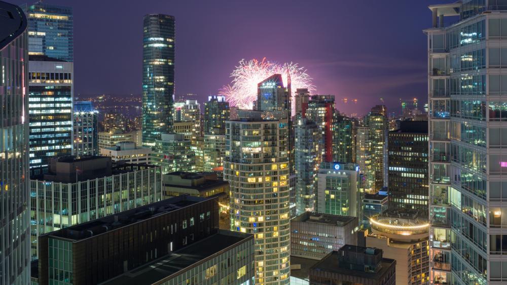 Fireworks in Vancouver wallpaper