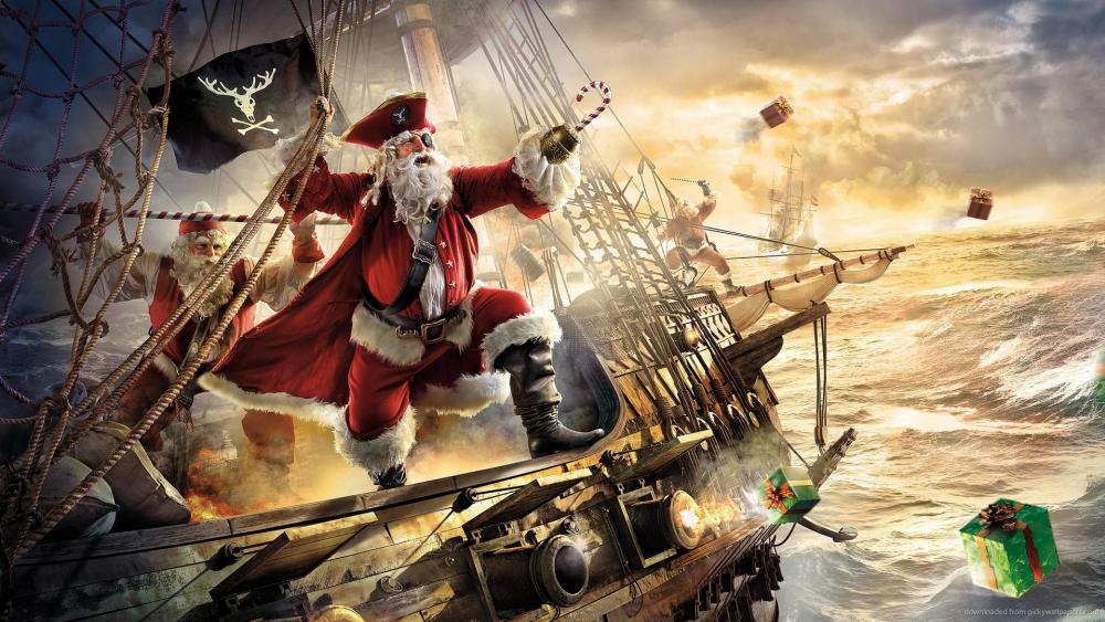 Pirate Santa Clause wallpaper