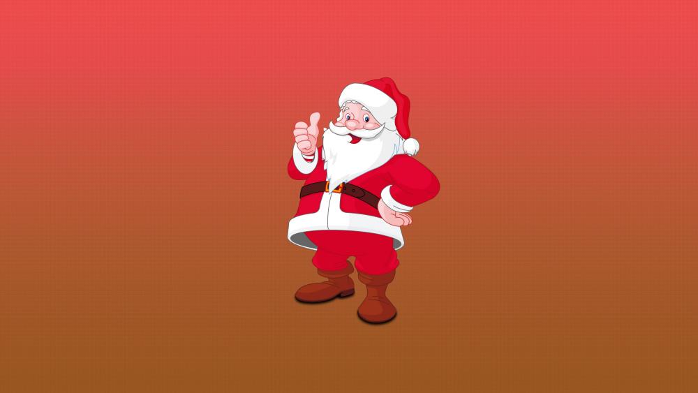 Santa Claus on gradient background wallpaper