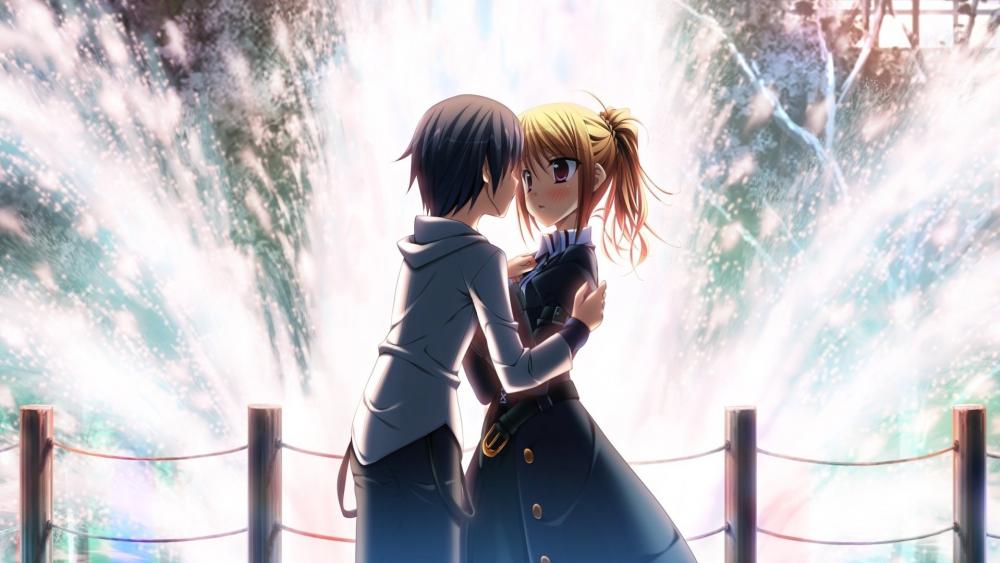 Romantic anime love wallpaper