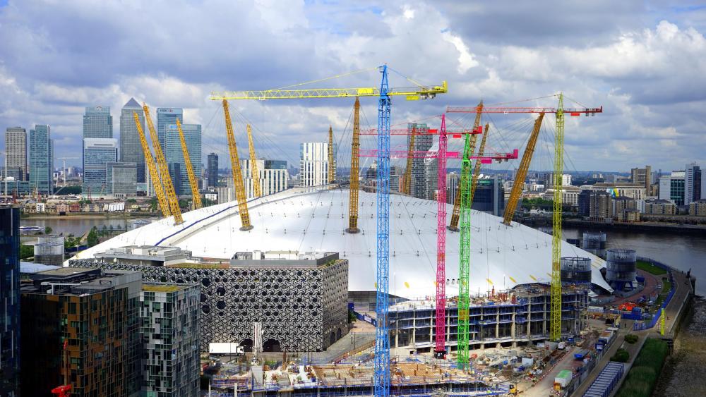 The O2 Arena During Construction wallpaper