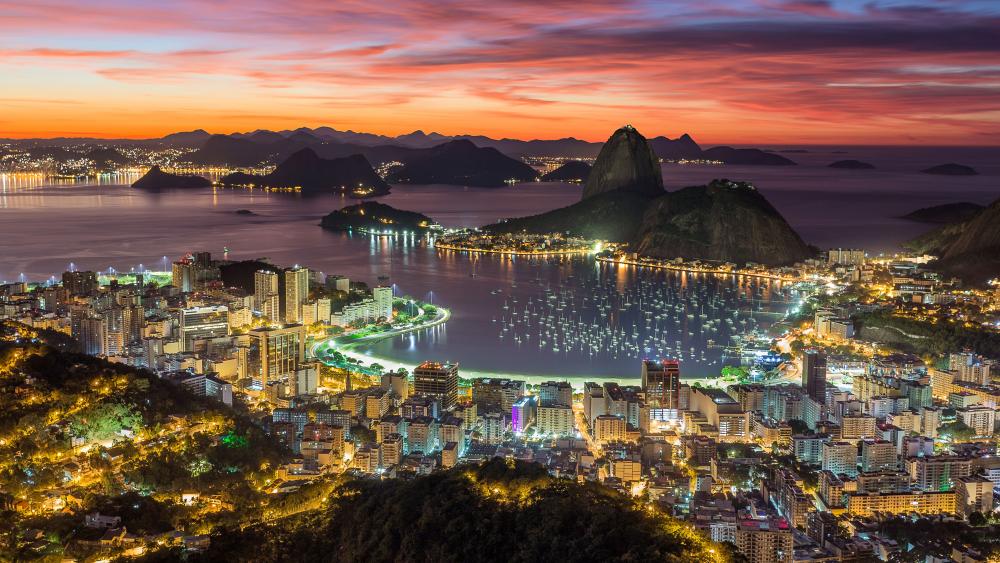 Rio de Janeiro at sunrise wallpaper