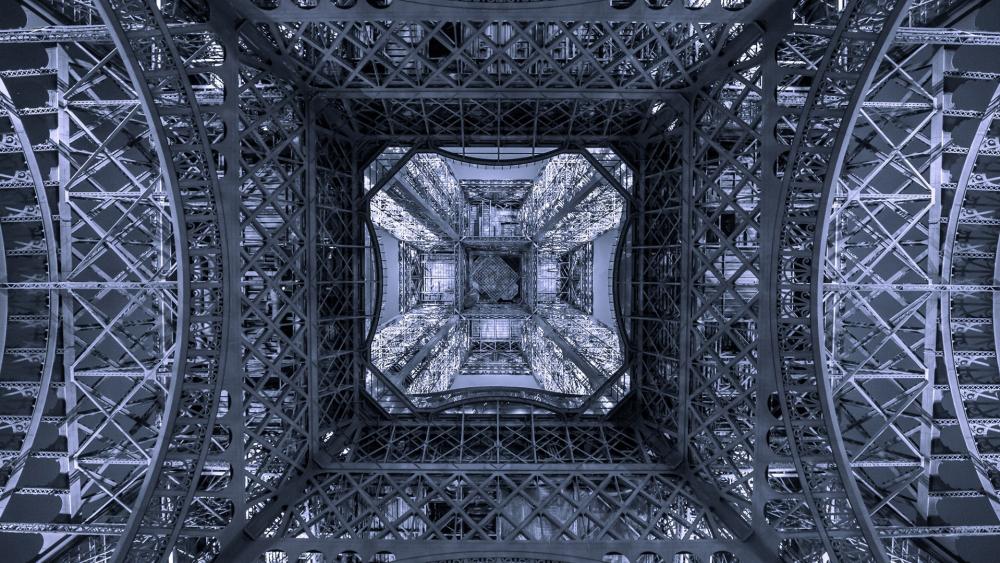 Eiffel Tower bottom view wallpaper