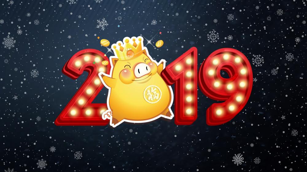 Year of the Pig 2019 - A year of fortune and luck wallpaper