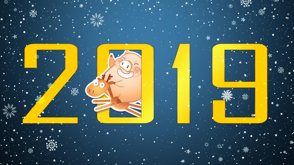 Chinese New Year of the Pig 2019 wallpaper