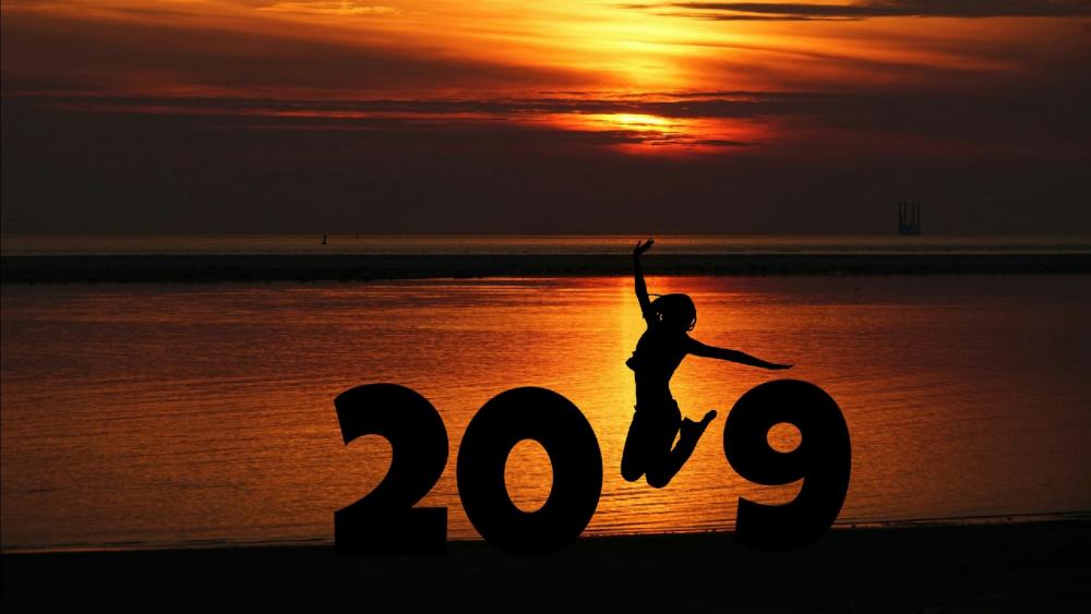 2019 New Year Jump wallpaper