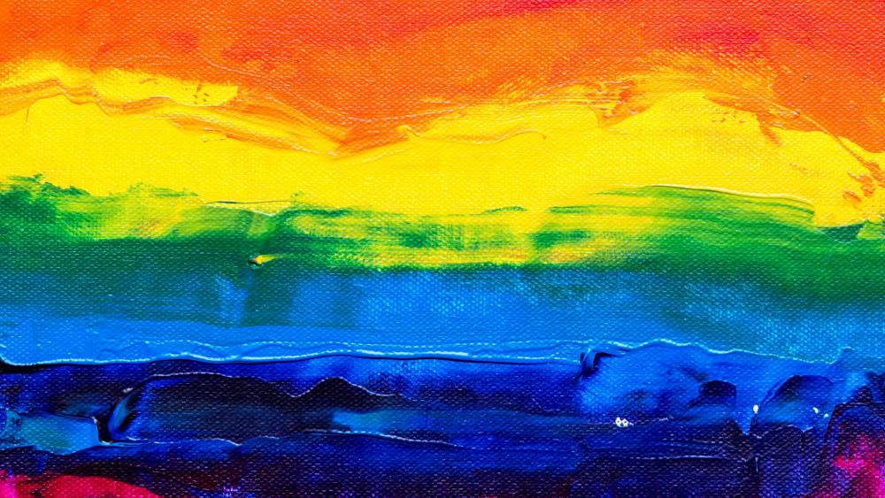 Rainbow abstract art wallpaper
