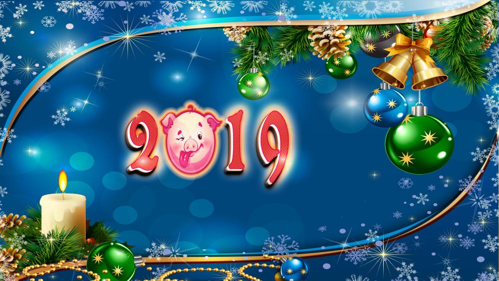 The year of pig - 2019 wallpaper