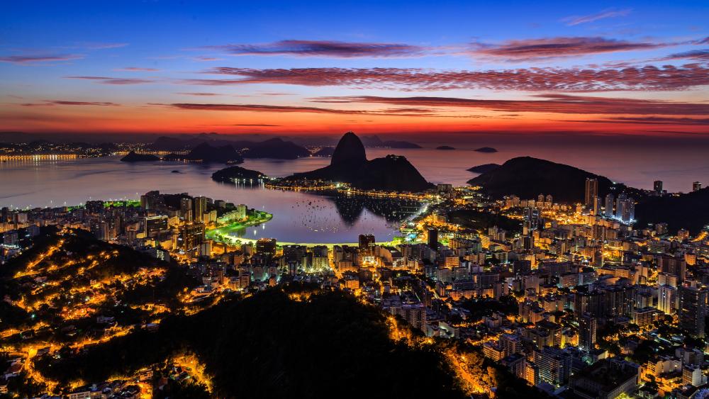 Rio de Janeiro at dawn wallpaper