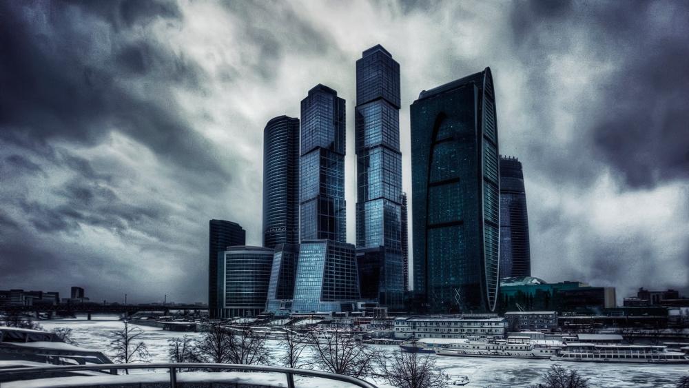 Moscow's skyscrapers wallpaper