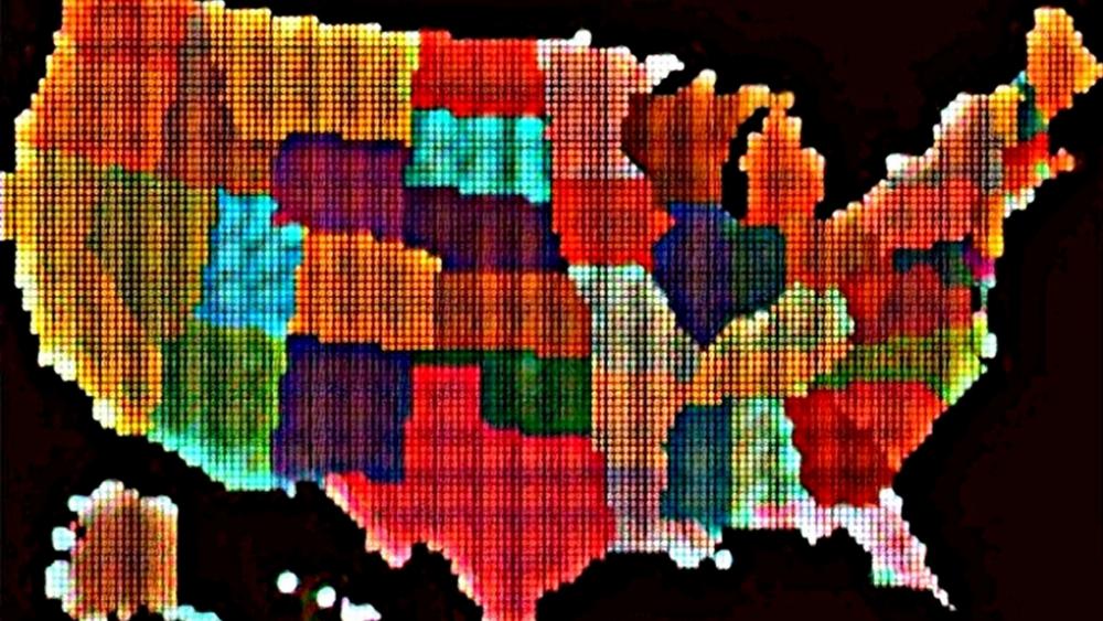 America in LED wallpaper
