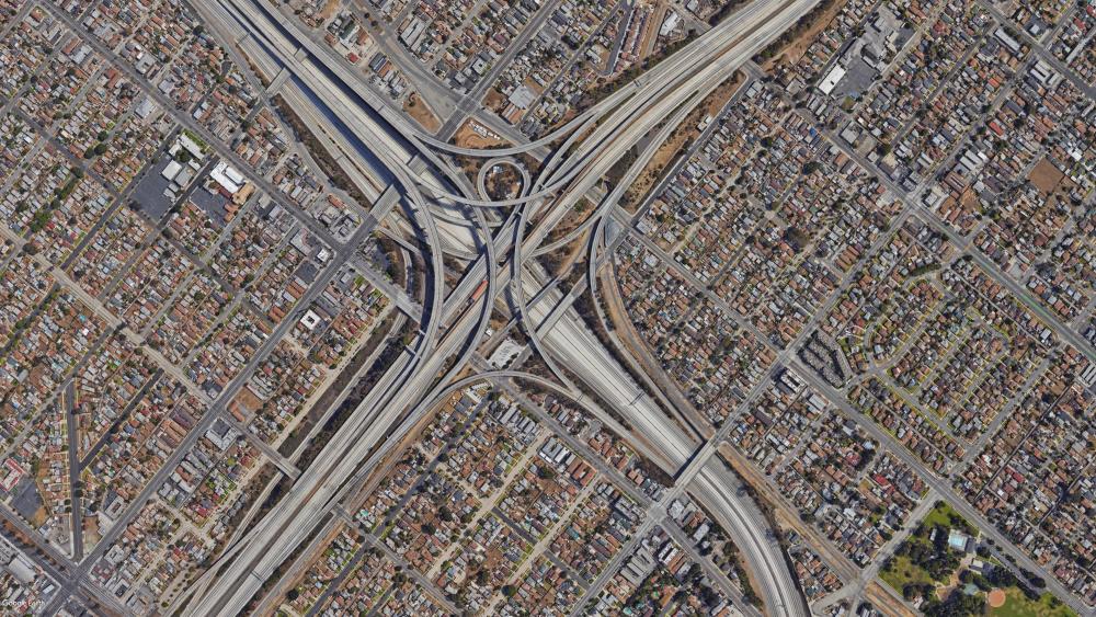 Aerial View of a Stack Interchange wallpaper